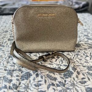 Michael Kors Metallic Gold Crossbody Bag